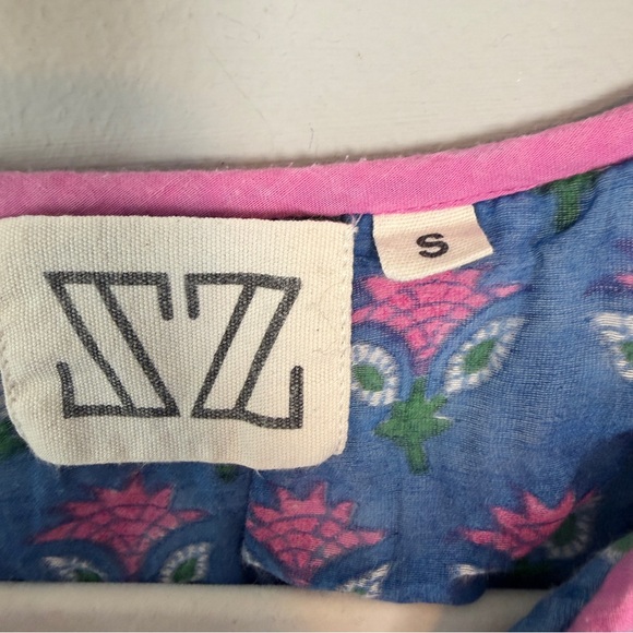 SZ Blockprint Jodhpur Dress Silk Cotton - Picture 4 of 8